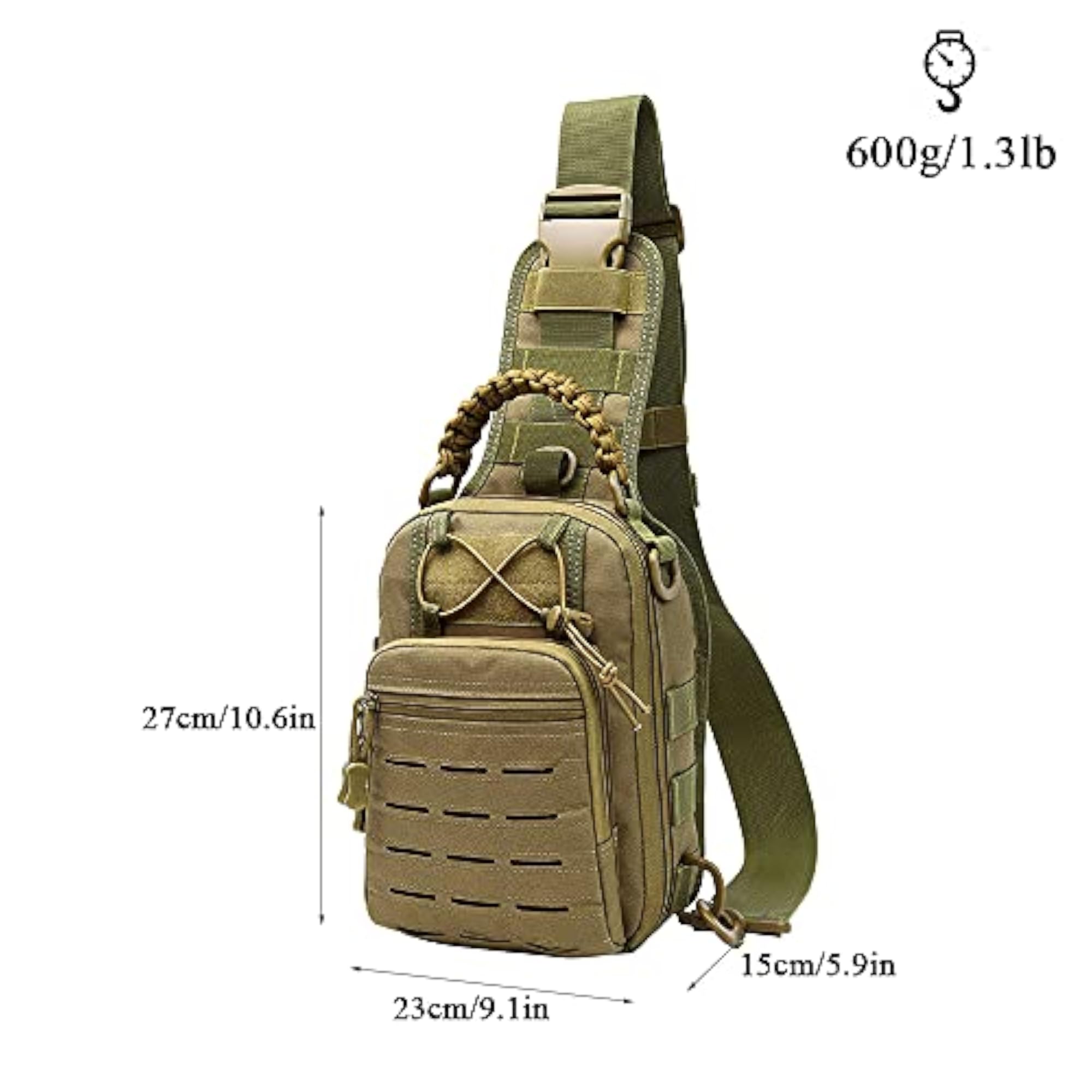 Compact Sling Bag for Outdoor Hiking, Cycling